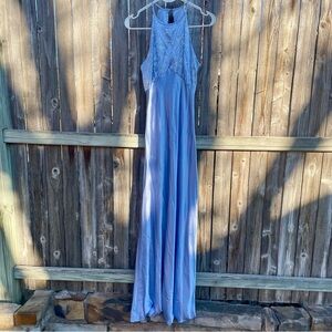 Vintage 90’s Zum Zum by Niki Livas Periwinkle Satin Goen